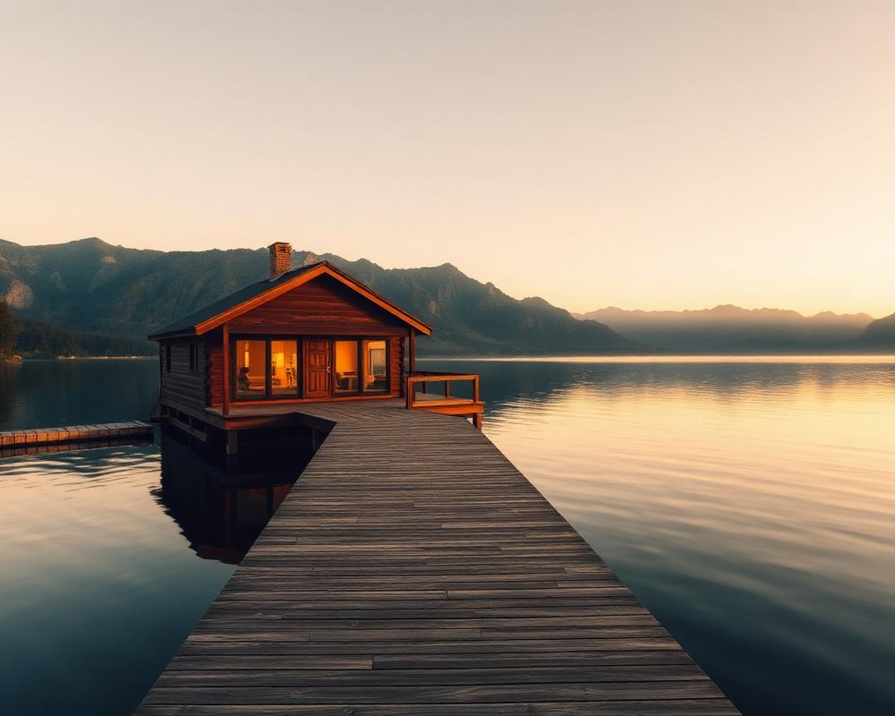 Lakeside Cabin on the Pier